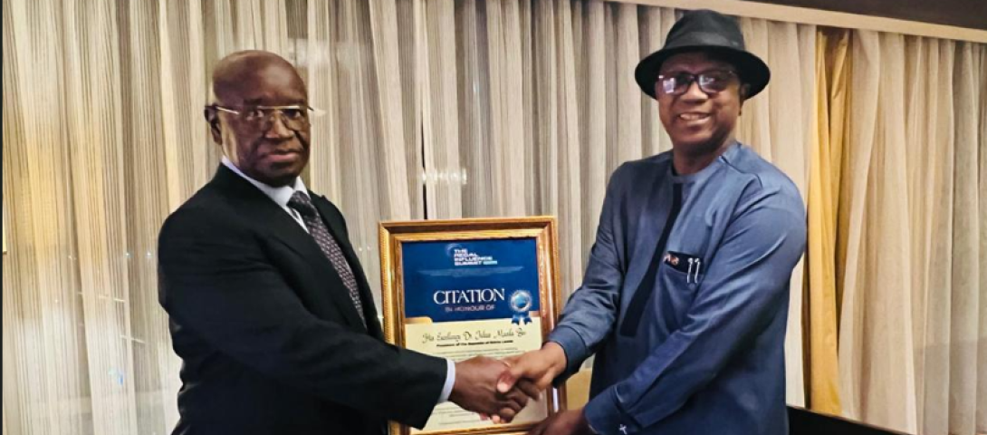 President Bio and Rev. Kennedy Okosun